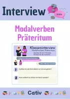 Vorschau - Arbeitsblätter - Modalverben Präteritum Dialog - Klasseninterview - Deckblatt