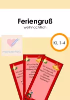 Vorschau - Bildkarten - Feriengruß weihnachtlich - Deckblatt