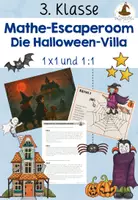 Vorschau - Spiele - Escaperoom Halloween Mathe Klasse 3 1x1 - Deckblatt