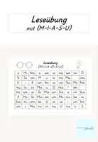 Vorschau - Arbeitsblätter - Leseblatt mit den Buchstaben M-I-A-O-S-U - Deckblatt