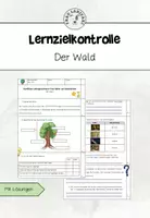 Vorschau - Arbeitsblätter - Lernzielkontrolle Wald mit Lösungen KL 3-4 - Deckblatt