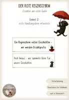 Vorschau - Stundenentwürfe - Der rote Regenschirm - Erzählen am roten Faden (Einheit 2) - mit Schulhundbezug - Deckblatt