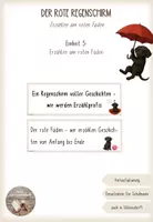 Vorschau - Stundenentwürfe - Der rote Regenschirm - Erzählen am roten Faden (Einheit 5) - mit Schulhundbezug - Deckblatt