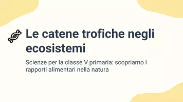 anteprima - Presentazioni / Lavagne - Rappresentare con disegni o schemi diverse catene trofiche di ecosistemi conosciuti - Pagina 1