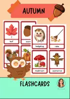 Vista previa - Tarjetas / Manipulativos - AUTUMN Flashcards - Tarjetas vocabulario otoño - Portada
