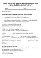 anteprima - Compiti in classe/Test - Esame: Analizzare le conseguenze della scomparsa di un anello della catena trofica - Pagina 1