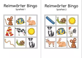 Vorschau - Spiele - Reimwörter - Bingo - Seite 2