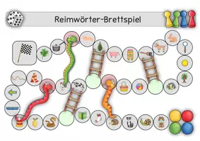 Vorschau - Spiele - Reimwörter - Schlangen und Leitern Spiel - Seite 1