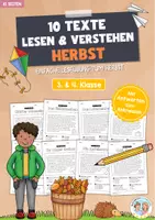 Vorschau - Arbeitsblätter - Lesen & Verstehen zum Herbst mit Ankreuzen (10 Arbeitsblätter) - Deckblatt