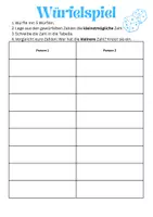 Vorschau - Spiele - Würfelspiel Stellenwerte - Deckblatt