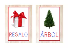 Vista previa - Tarjetas / Manipulativos - Vocabulario letra MAYÚSCULA (Navidad) - página 1