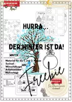 Vorschau - Arbeitsblätter - Freebie! Der Winter ist da - Deckblatt