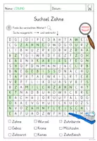 Vorschau - Arbeitsblätter - Suchsel Zähne - Seite 2