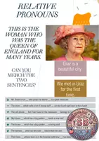 Vorschau - Präsentationen/Tafelbilder - Relative Pronouns: PowerPoint with Examples (Describing Pictures, Merging sentences, Commas?) - Deckblatt