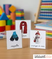 anteprima - Flashcard - Nomenclature Montessoriane - tema inverno/Natale - Pagina 1
