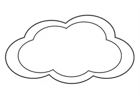 Vorschau - Mal- und Bastelvorlagen - Vorlage Fensterdeko Wolke - Herbst - Seite 1