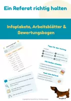 Vorschau - Arbeitsblätter - Ein Referat richtig halten – Komplettset - Deckblatt