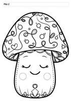 Vorschau - Mal- und Bastelvorlagen - Cliparts / Ausmalbilder "Pilzbande" (Pilze für den Herbst) - Seite 3