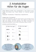 Vorschau - Arbeitsblätter - 2 Arbeitsblätter Hilfen Augen - Deckblatt