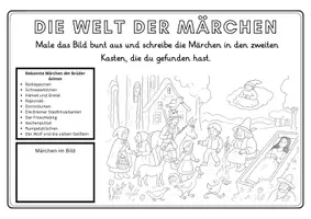 Vorschau - Arbeitsblätter - Einstieg Märchen 5/6 "Die Welt der Märchen" - Deckblatt
