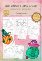 Vorschau - Arbeitsblätter - Silben verbinden & Wörter schreiben rund ums Jahr - Deckblatt