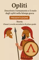 anteprima - Presentazioni / Lavagne - Descrivere l’armamento e il ruolo degli opliti nella falange Greca - Pagina di copertina
