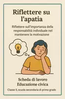 anteprima - Schede informative - Riflettere sull’importanza della responsabilità individuale nel mantenere la motivazione - Pagina di copertina