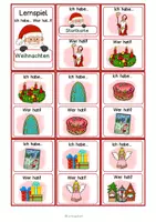 Vorschau - Stationenlernen - Lernspiel Weihnachten zur Sprachförderung in der Vorschule, Klasse 1, Förderschule (Ich habe Wer hat?) - Seite 1