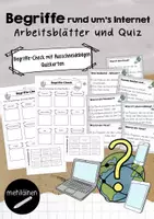 Vorschau - Arbeitsblätter - Internet und soziale Medien | Arbeitsblätter Begriffe-Check - Deckblatt