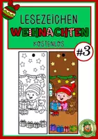 Vorschau - Stationenlernen - Lesezeichen WEIHNACHTEN #3 (Zum Ausmalen geeignet) - Deckblatt