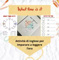 anteprima - Esercizi - What time is it? – orologio in inglese (4-5 primaria) - Pagina di copertina