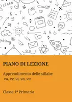 anteprima - Piani di lezione - Apprendimento delle sillabe va, ve, vi, vo, vu - Pagina di copertina