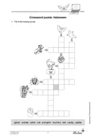 Vorschau - Arbeitsblätter - Kreuzworträtsel: Halloween (Englisch) - Seite 1