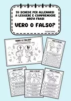 anteprima - Esercizi - VERO O FALSO: 20 SCHEDE DI LETTURA E COMPRENSIONE - Pagina di copertina