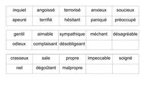 Aperçu - Apprentissages en autonomie - Développer le vocabulaire - Les nuances - Page 3