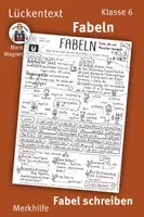 Vorschau - Mal- und Bastelvorlagen - Lückentext: Fabel schreiben – Klasse 6, Deutsch - Deckblatt