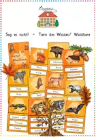 Vorschau - Spiele - Waldtiere: Sag es nicht! (Wortschatzspiel) - Sachunterricht / Deutsch - Kl. 3/4 - Deckblatt