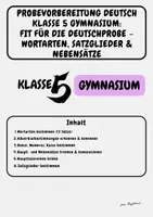 Vorschau - Arbeitsblätter - Materialpaket-Fit für Kurzarbeit & Schulaufgabe: Grammatikpaket Deutsch Klasse 5 - Seite 1