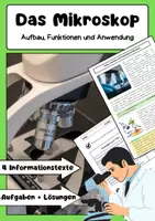 Vorschau - Arbeitsblätter - Das Mikroskop: Aufbau, Funktion & Mikroskopie - Deckblatt