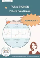 Vorschau - Merkblätter - MERKBLATT: Potenzfunktionen - Übersicht - Deckblatt