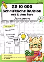 Vorschau - Arbeitsblätter - Schriftliche Division im Zahlenraum 10 000 – Arbeitsblätter, Übungen & Lösungen - Deckblatt