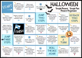 Vorschau - Spiele - Würfelspiel - Halloween | Simple Present, Present Progressive, Simple Past - Seite 2