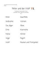 Vorschau - Arbeitsblätter - Freebie:Peter und der Wolf - Figuren und Instrumente zuordnen - Seite 2