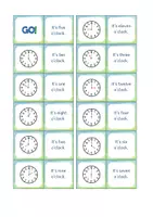 Vorschau - Fördermaterial/Inklusion - Time - volle Stunde - Domino - Deckblatt
