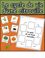 Aperçu - Feuilles d'exercices - Le cycle de vie d'une citrouille Halloween - Page de couverture