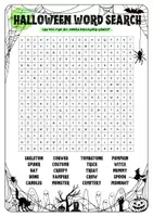 Vorschau - Arbeitsblätter - HALLOWEEN - Word Search (4 Versionen) + QUiZ - Seite 1
