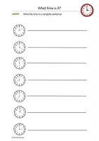 Vorschau - Arbeitsblätter - What time is it? - Volle Stunde - Arbeitsblätter - Seite 1