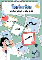 Vorschau - Spiele - Fliegenklatschenspiel: Wortarten (Nomen, Verben, Adjektive) - Deckblatt