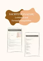 Vorschau - Merkblätter - Sachtextanalyse Leitfaden_Formulierungshilfen - Deckblatt