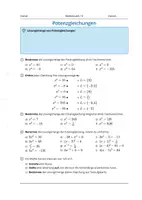 Vorschau - Arbeitsblätter - Potenzgleichungen - Deckblatt
